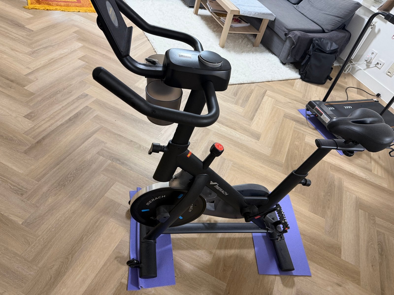 MERACH S26B2 Spinbike met magnetische weerstand, Sport en Fitness, Spinningfiets, Ophalen of Verzenden, Zo goed als nieuw, Metaal