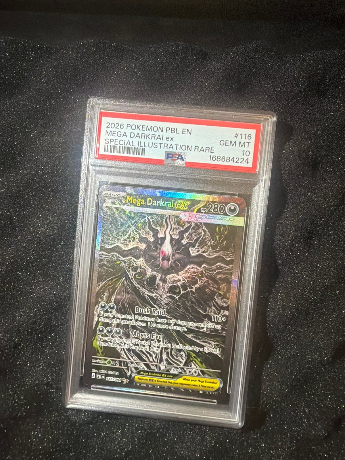 Pokémon Mega Darkrai EX PSA 10 GEM MT Special Illustration, Ophalen, Nieuw, Losse kaart