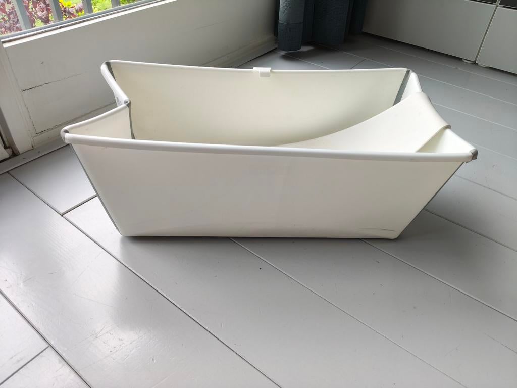 Stokke flex bad met inleg wit, Ophalen, Gebruikt, Badje, Overige merken