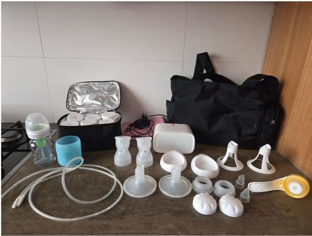 Horigen Dubbelzijdige Borstkolf + accessoires, Kinderen en Baby's, Babyvoeding en Toebehoren, Ophalen of Verzenden, Zo goed als nieuw