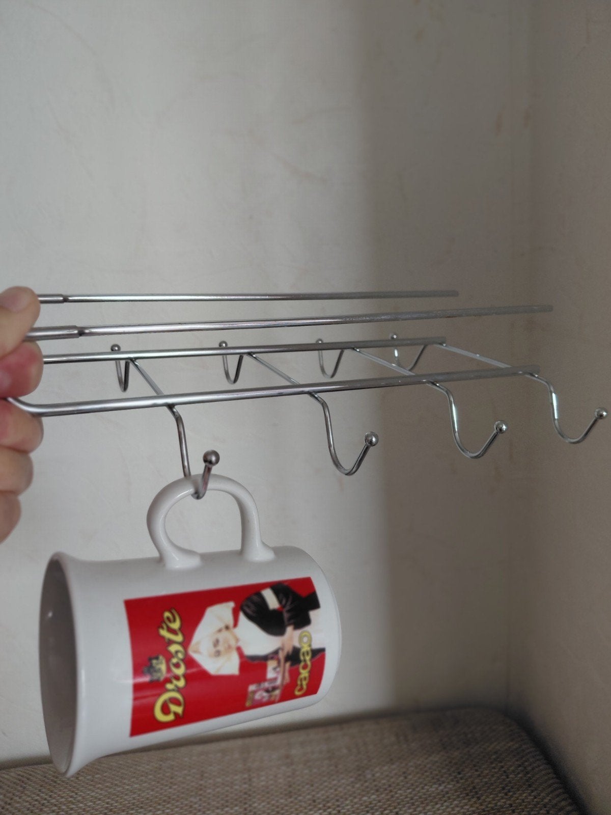 Mokkenhouder / Kopjesrek - 27 cm - voor 6 kopjes, Zilver, Ophalen of Verzenden, Metaal, Overige merken
