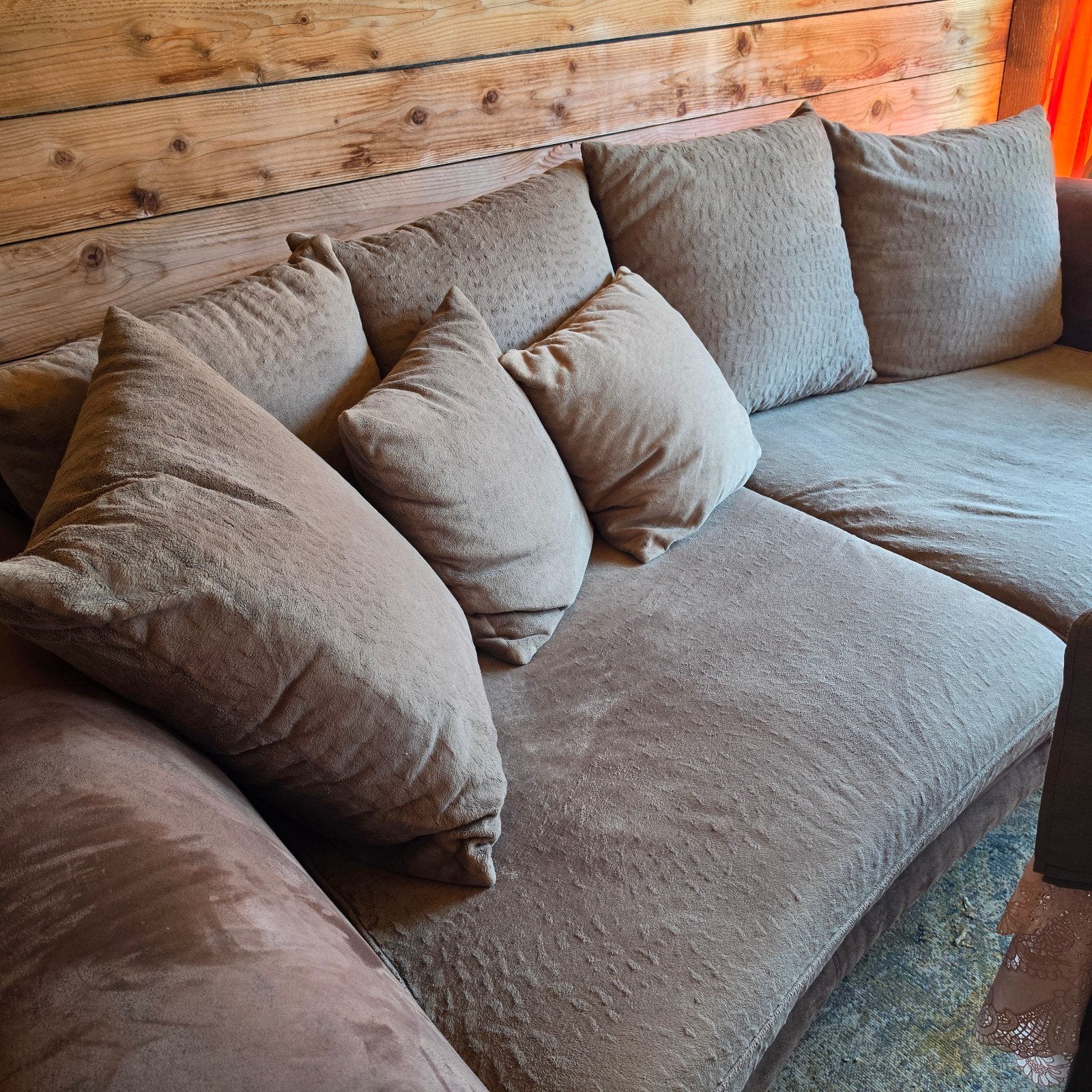 Kasteelbank bruin met studs - B270x120x100, 250 tot 300 cm, Gebruikt, 100 tot 125 cm, Ophalen of Verzenden