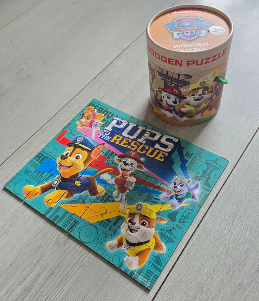 Houten Paw Patrol Puzzel - Pups to the Rescue, 2 tot 4 jaar, Gebruikt, 10 tot 50 stukjes, Ophalen of Verzenden