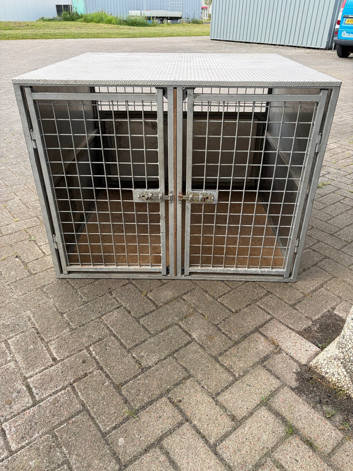Honden kennel 2 vaks hondenkennel bench, Ophalen, Zo goed als nieuw