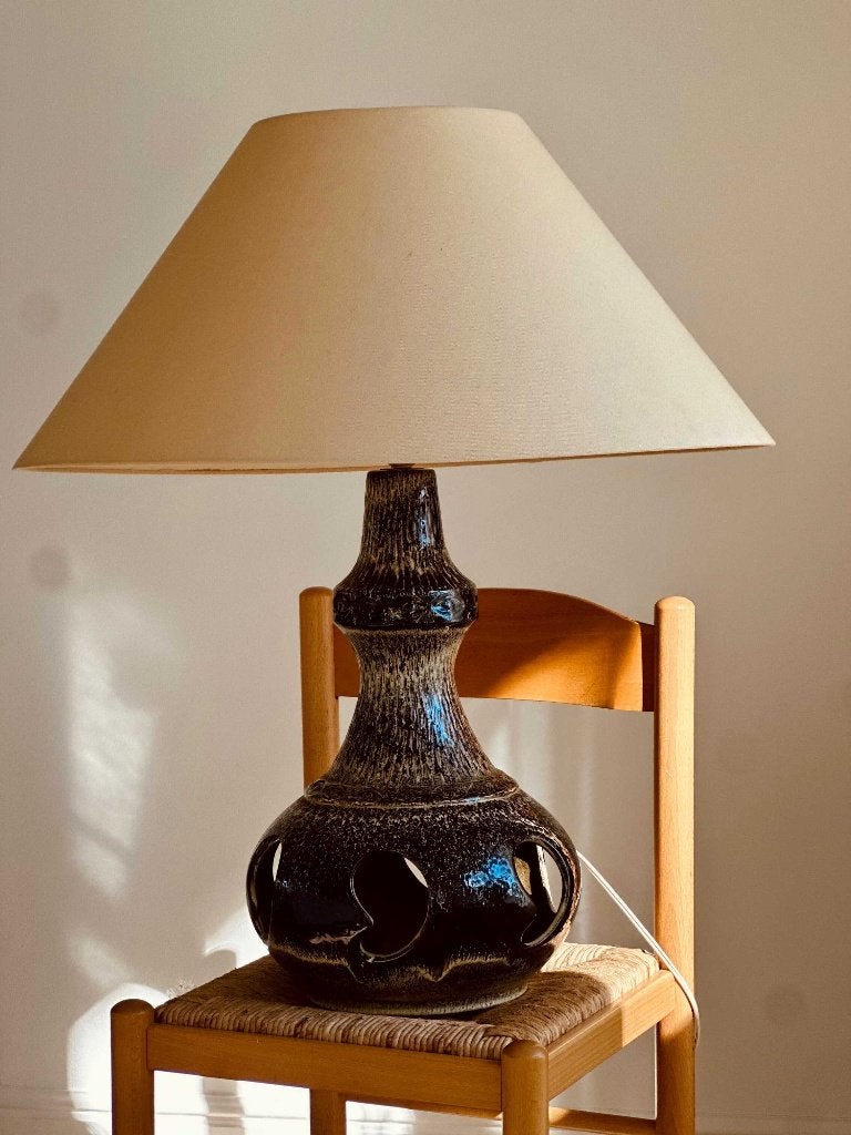 Vintage Lamp Keramiek Fat Lava West Germany Midcentury, Beige, Overige typen, Overige merken, Vintage