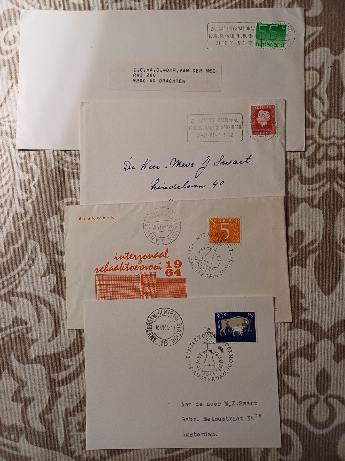 SCHAAKENTOERNOOIEN postwaardestuk 4, Postzegels en Munten, Ophalen of Verzenden, Briefkaart