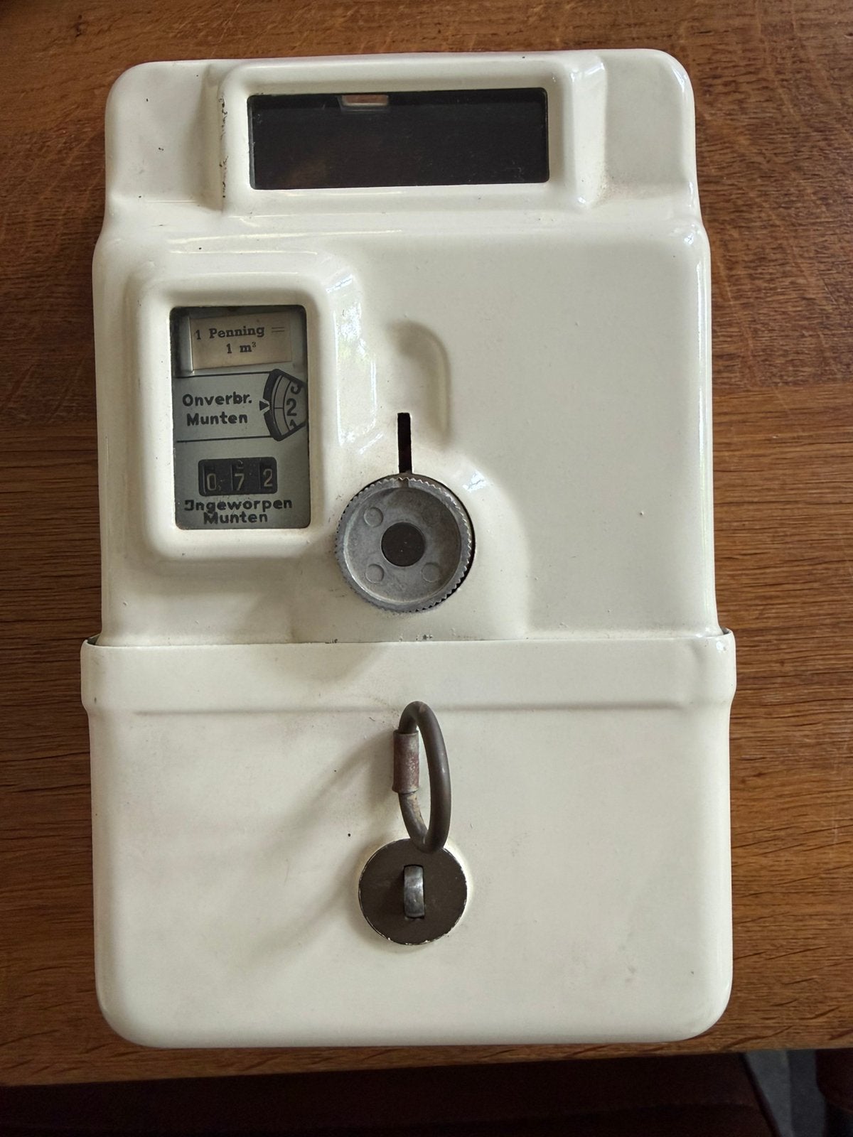 Antieke muntgasmeter / gaspenning automaat KISTER 20E, Ophalen of Verzenden