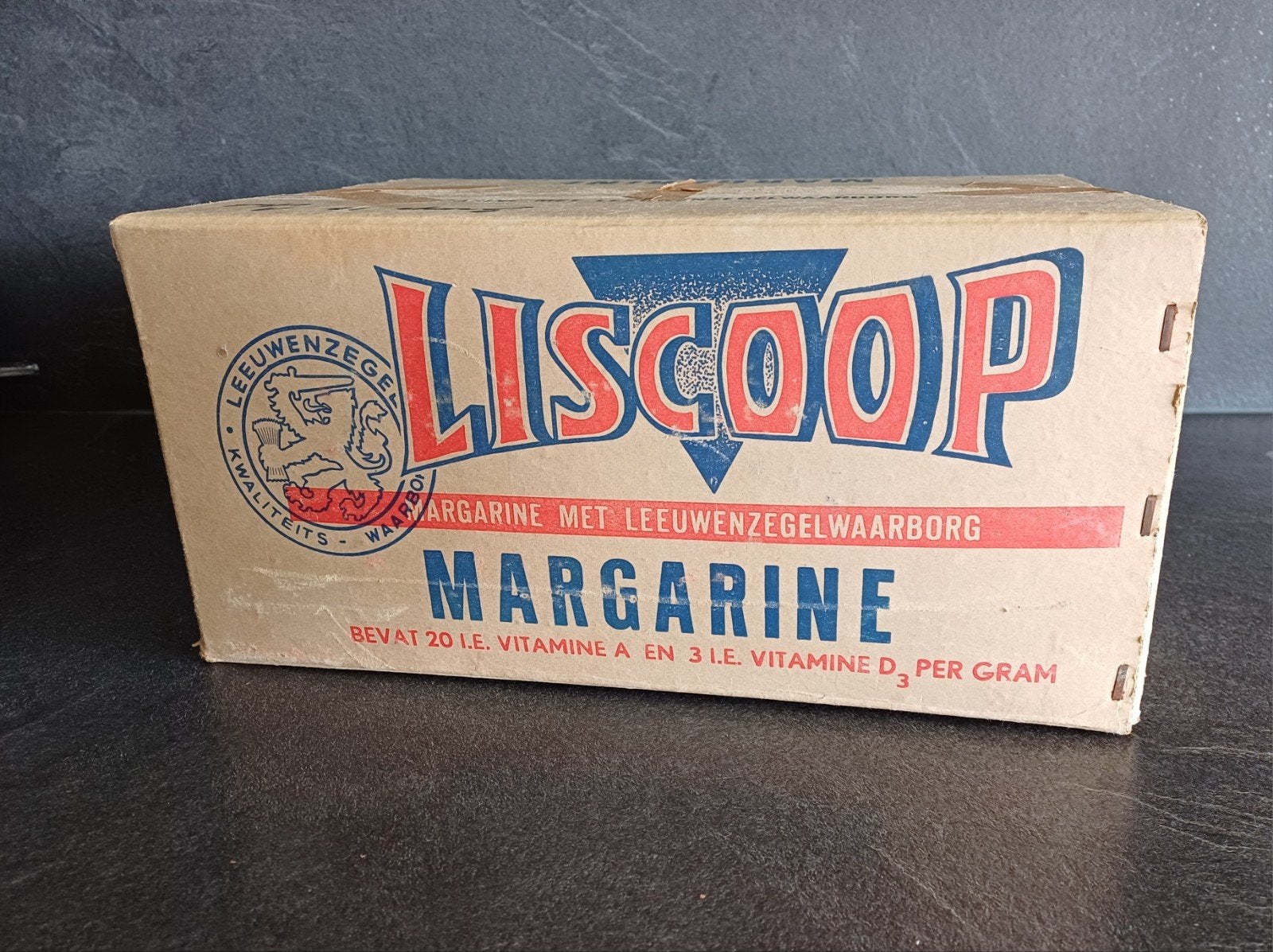Oude Liscoop Margarine Winkelverpakking Kartonnen Doos € 10, Ophalen