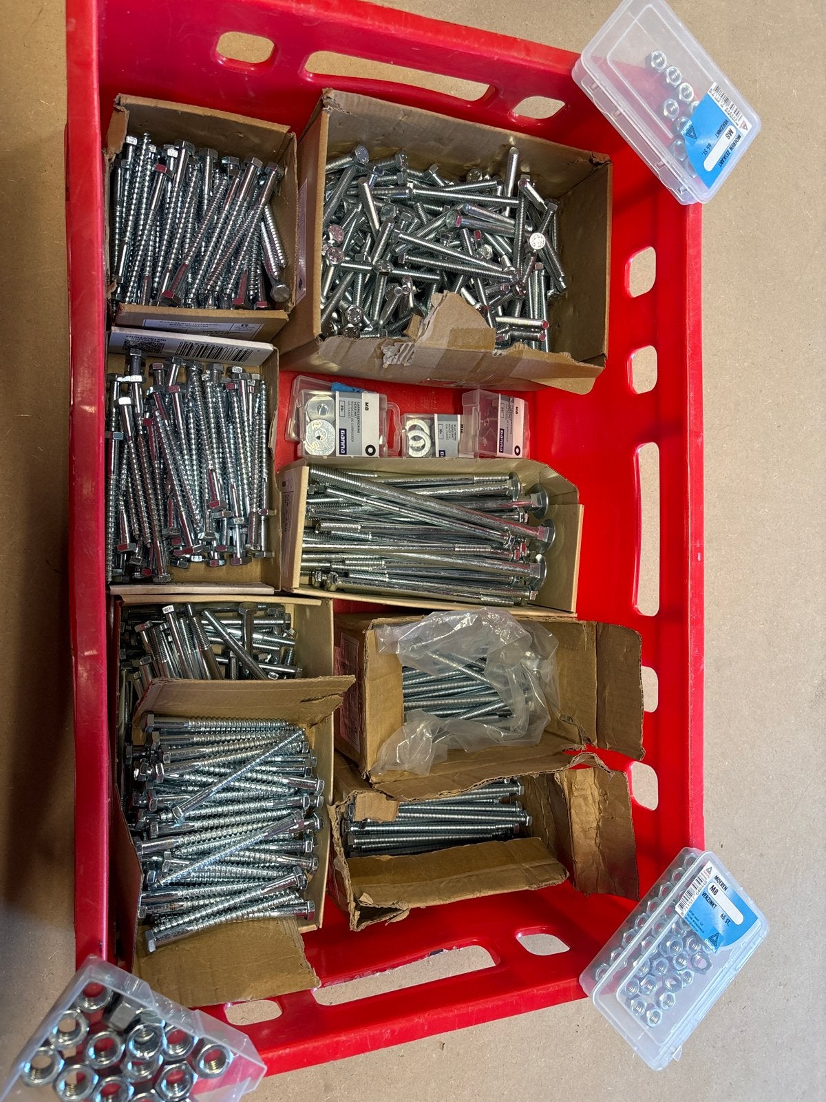 Diverse partij bouten en schroeven, Ophalen of Verzenden, Nieuw, 100 tot 250 mm, Bouten of Moeren