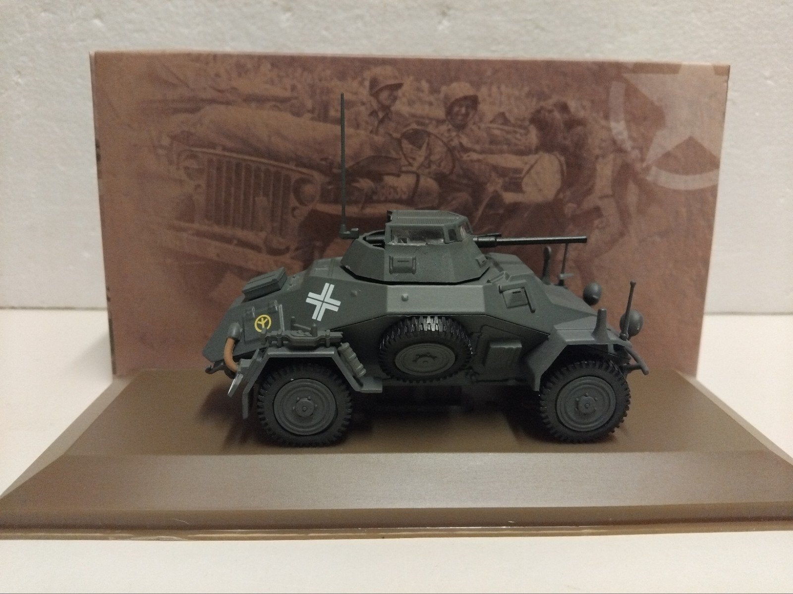 Atlas 1:43  SdKfz 222 tank kanon leger, Ophalen of Verzenden, Zo goed als nieuw, Overige typen, Overige merken