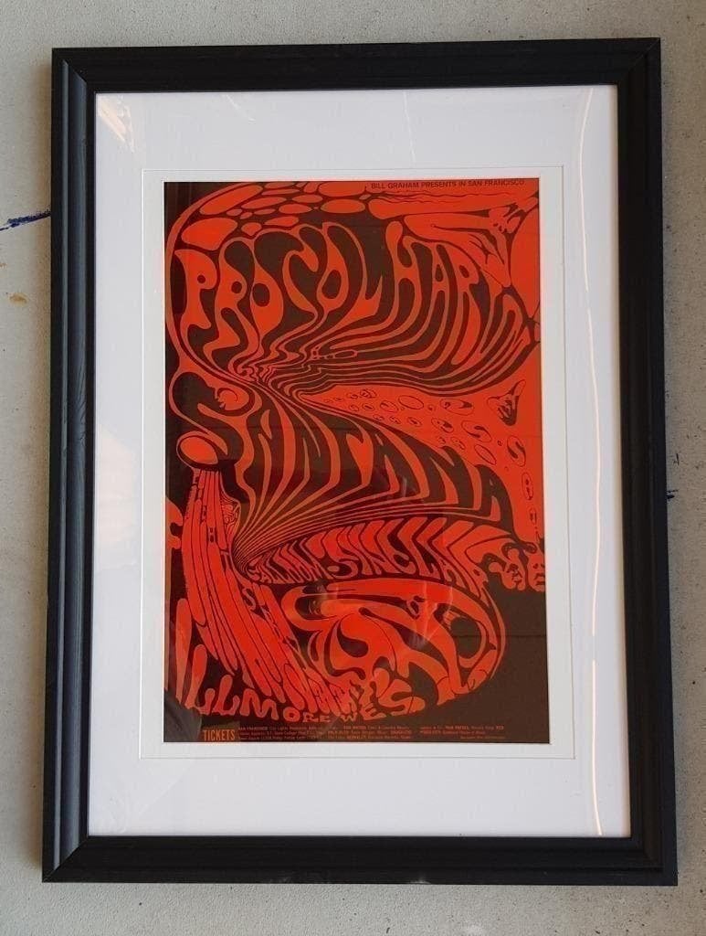 Lee Conklin Fillmore West Procul Harum Santana Gesigneerd, Ophalen of Verzenden