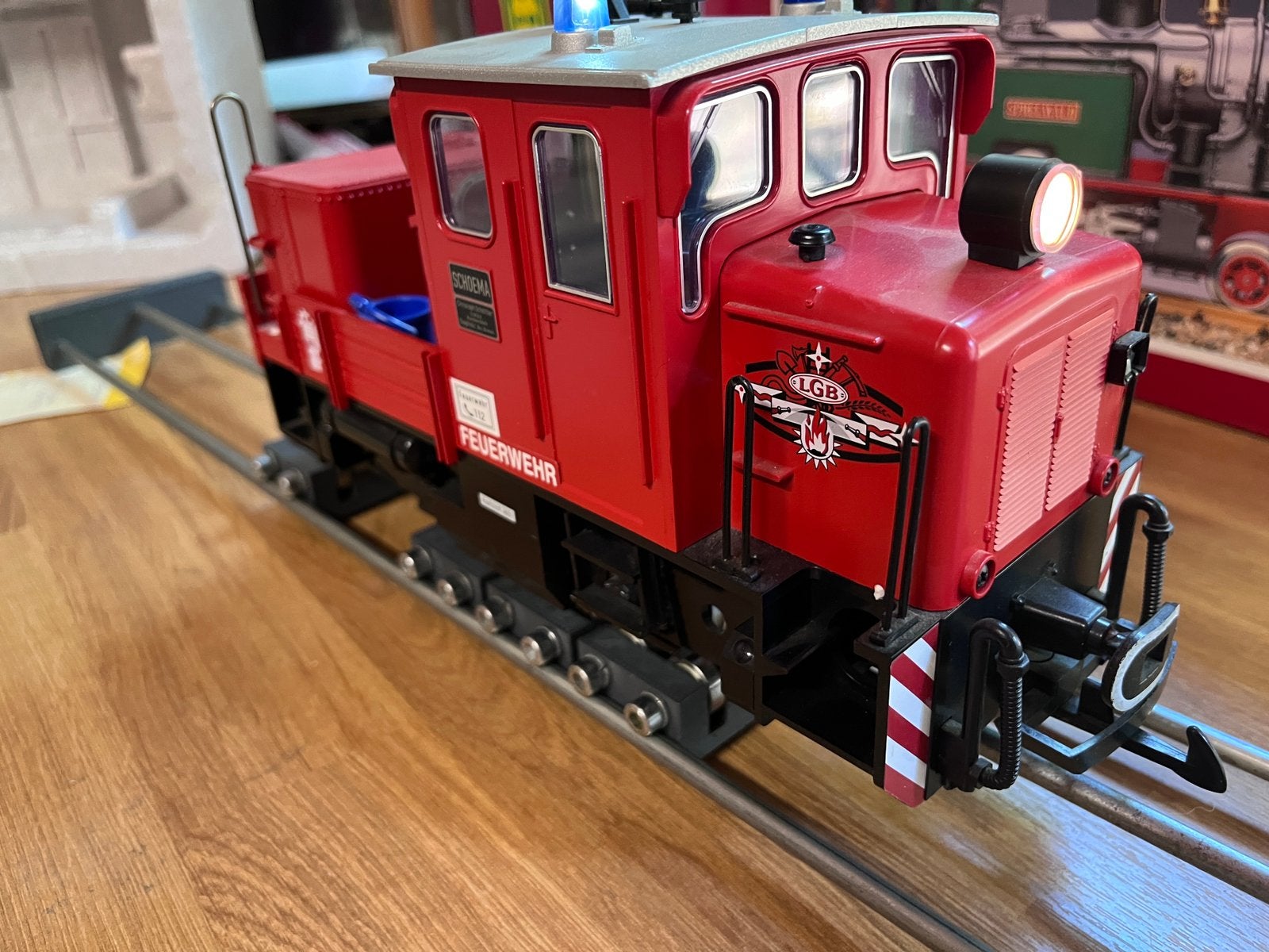 LGB brandweerlocomotief, Ophalen of Verzenden, Zo goed als nieuw, LGB, Gelijkstroom