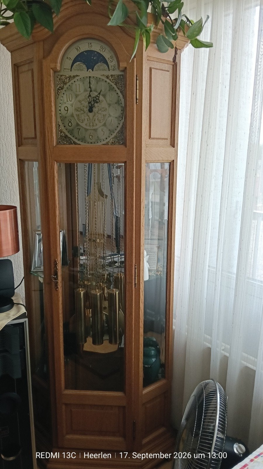 Interclock staande klok – Westminster – maanfase – 3 gewicht, Antiek en Kunst, Ophalen