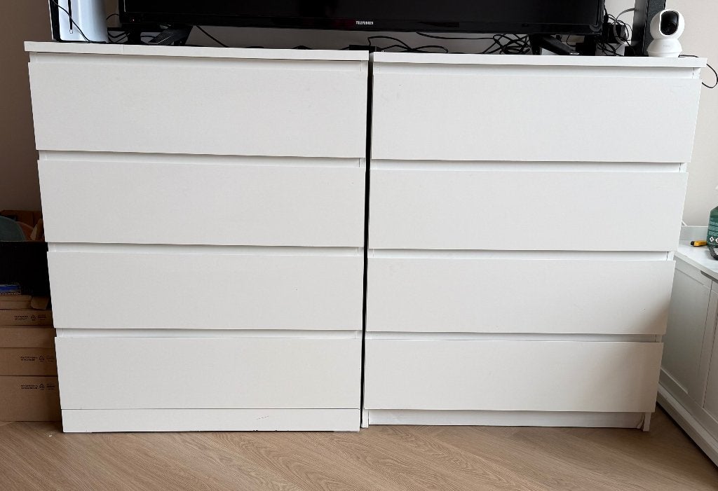 2 x ladenkasten 4 lades GRATIS AFHALEN, Ophalen, Gebruikt, 100 tot 150 cm, 50 tot 100 cm