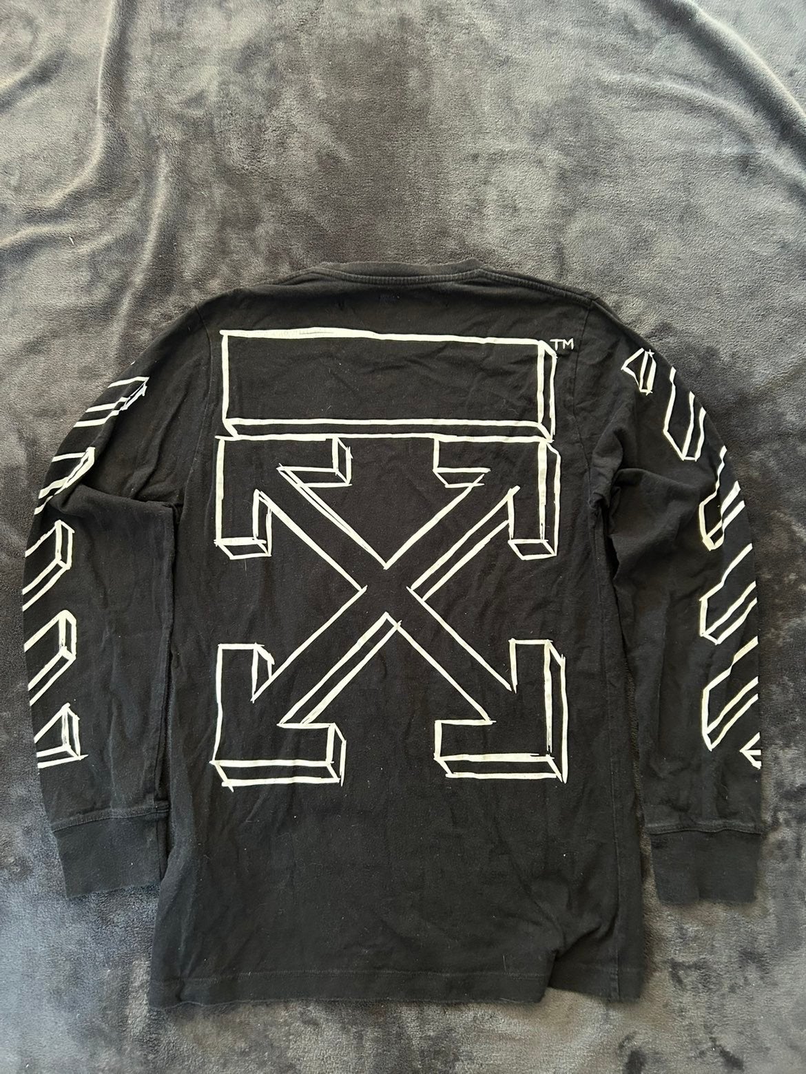 Off-White 3D Arrow Black Longsleeve, Ophalen of Verzenden, Zo goed als nieuw, Maat 48/50 (M), Zwart