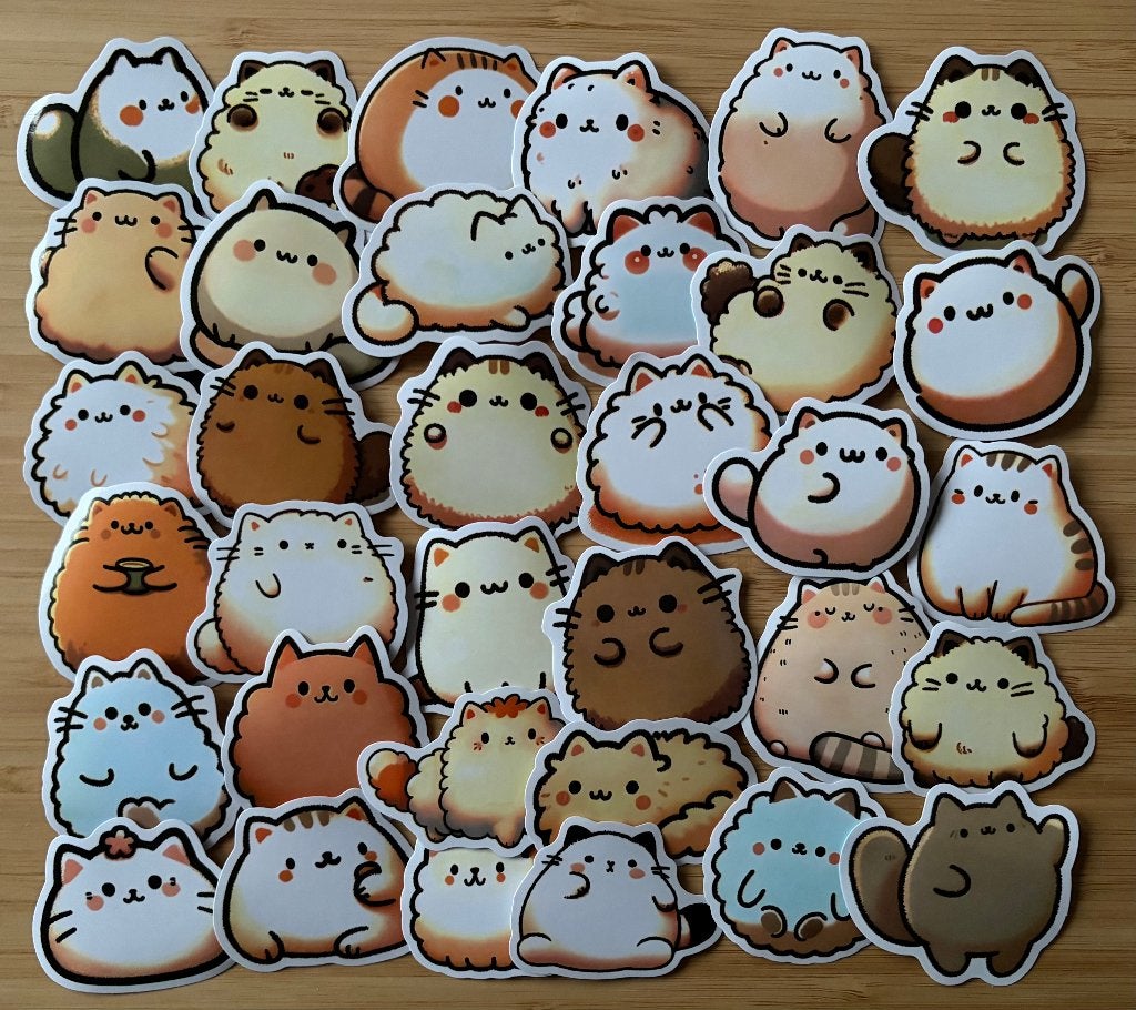 Katten schattige stickers, Verzenden, Nieuw, Meerdere stickers