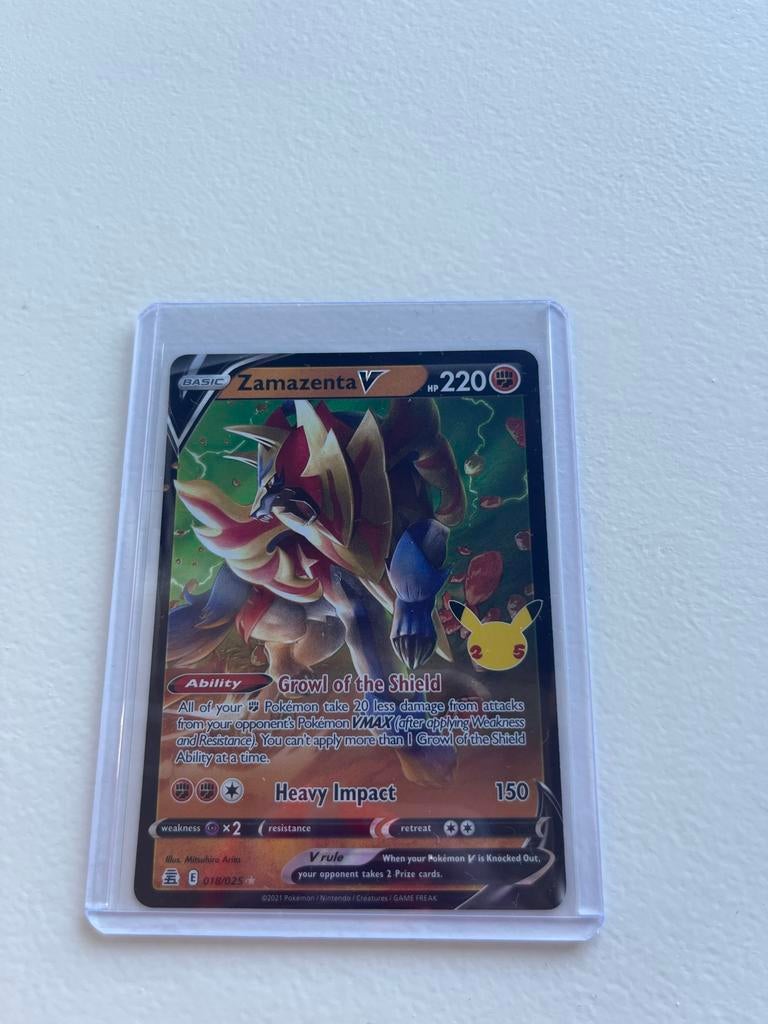 Zamazenta V Celebrations 18/025 Pokemon Kaart, Hobby en Vrije tijd, Verzamelkaartspellen | Pokémon, Ophalen of Verzenden, Nieuw