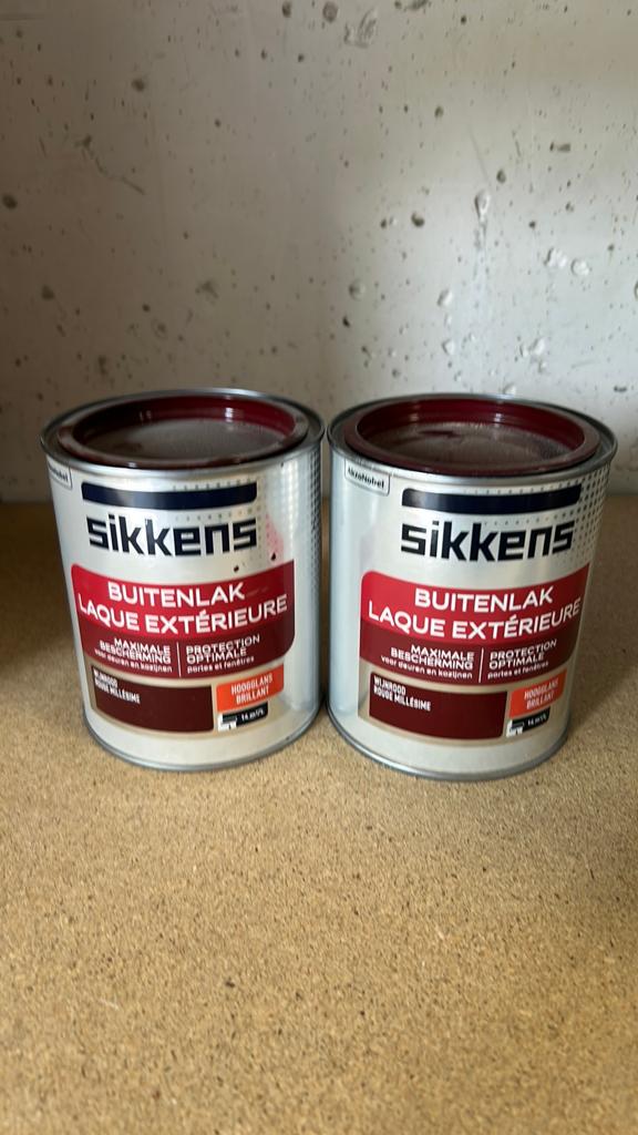 Sikkens buitenlak hoogglans wijnrood, Ophalen, Nieuw, Rood, Lak