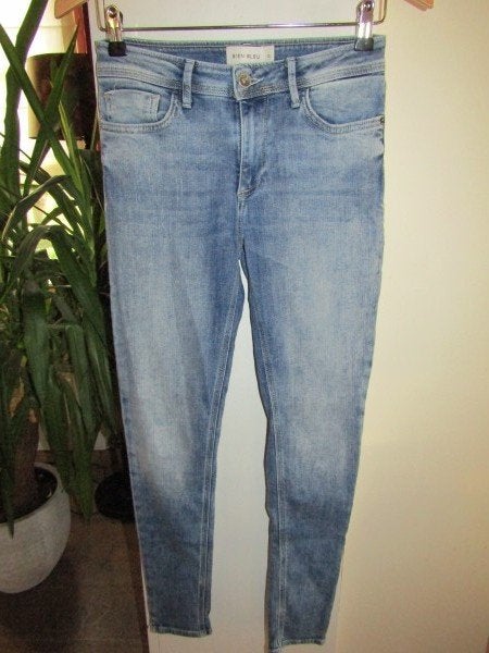 F078 BIEN BLEU mt 27 jeans skinny jogg model Biend/bo mid, Zo goed als nieuw, W27 (confectie 34) of kleiner, Bien Bleu, Verzenden