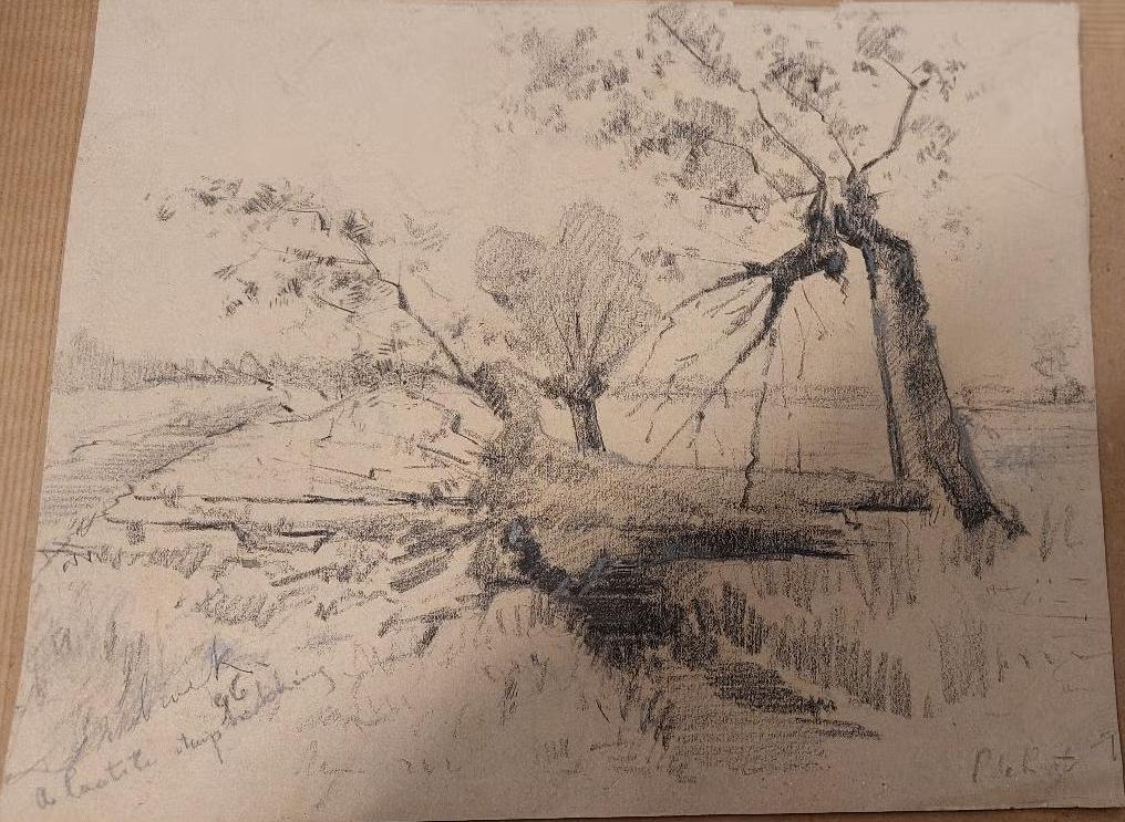 Tekening Pieter de Regt "Landschap", Ophalen