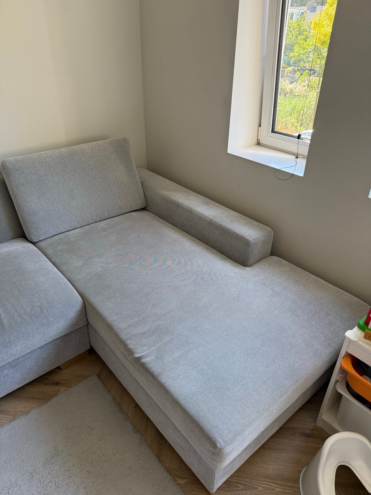 IKEA SÖRVALLEN chaise longue / loungestoel – grijs, Ophalen, Gebruikt, Eenpersoons, Minder dan 150 cm