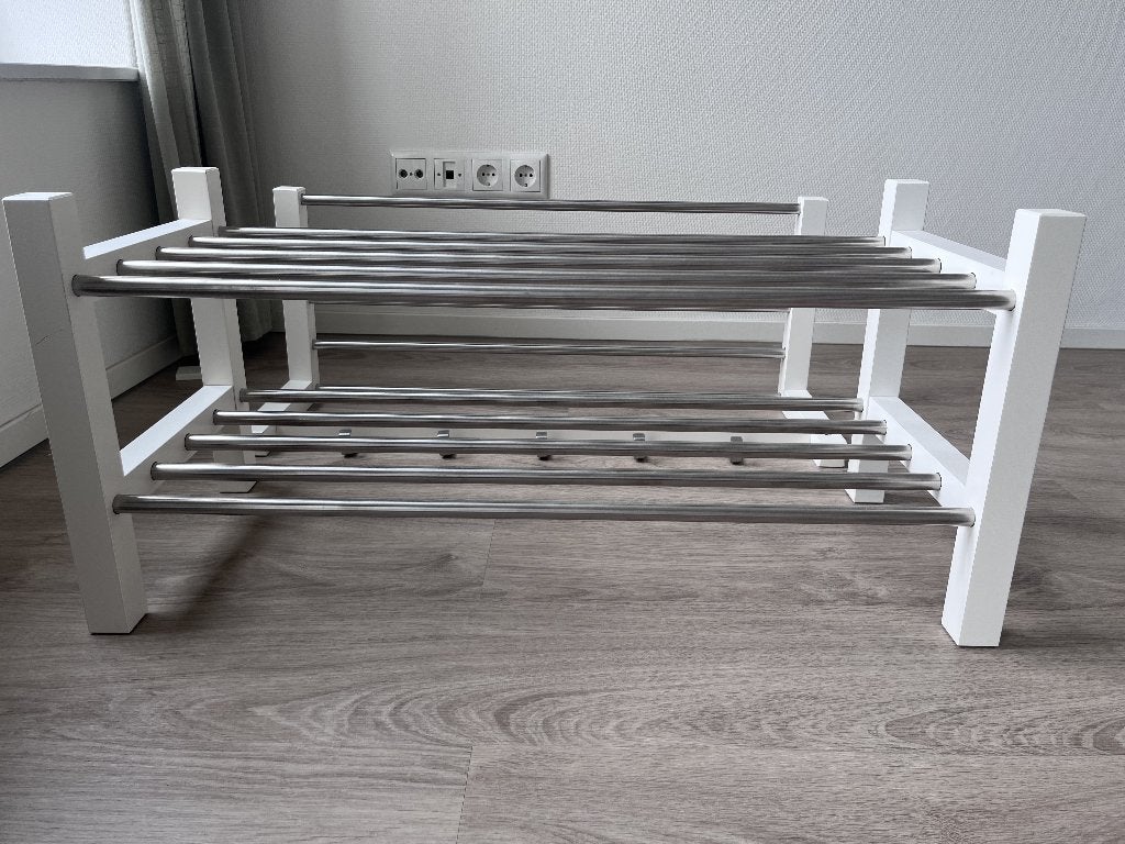 Ikea TJUSIG Schoenenrek en kapstok (wit), Ophalen, Zo goed als nieuw