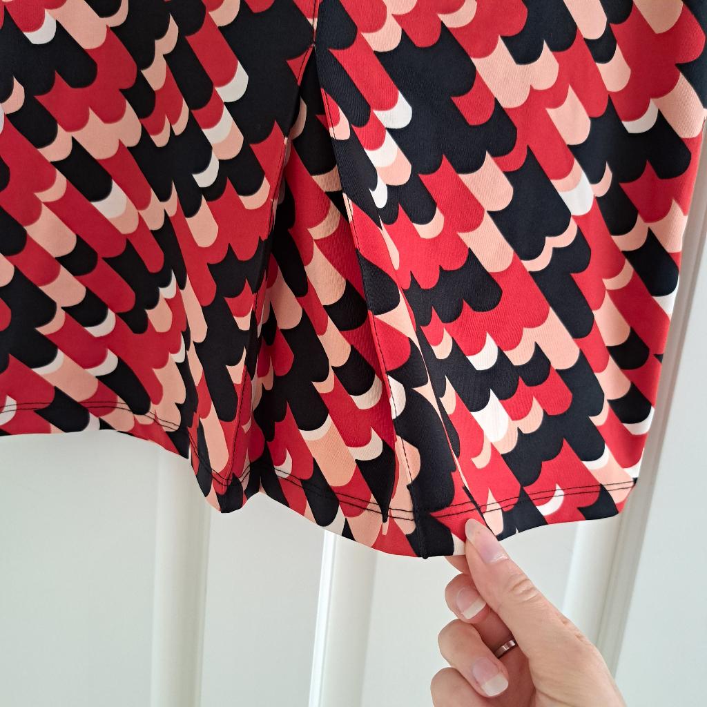 King Louie rok retro print rood zwart roze maat S art 49049, ., Ophalen of Verzenden, Zo goed als nieuw, King Louie