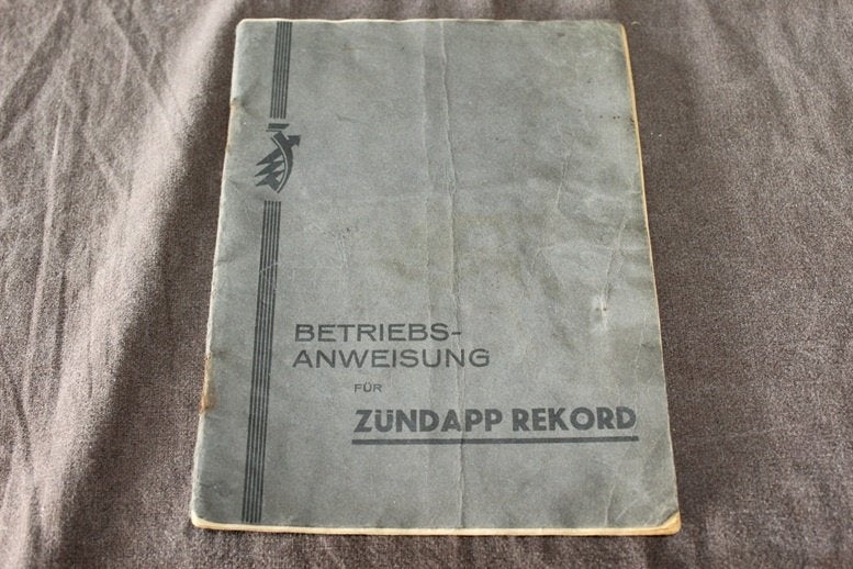 Zündapp Rekord 1930's betriebs anweisung instructie boekje, Motoren, Ophalen of Verzenden, Overige merken