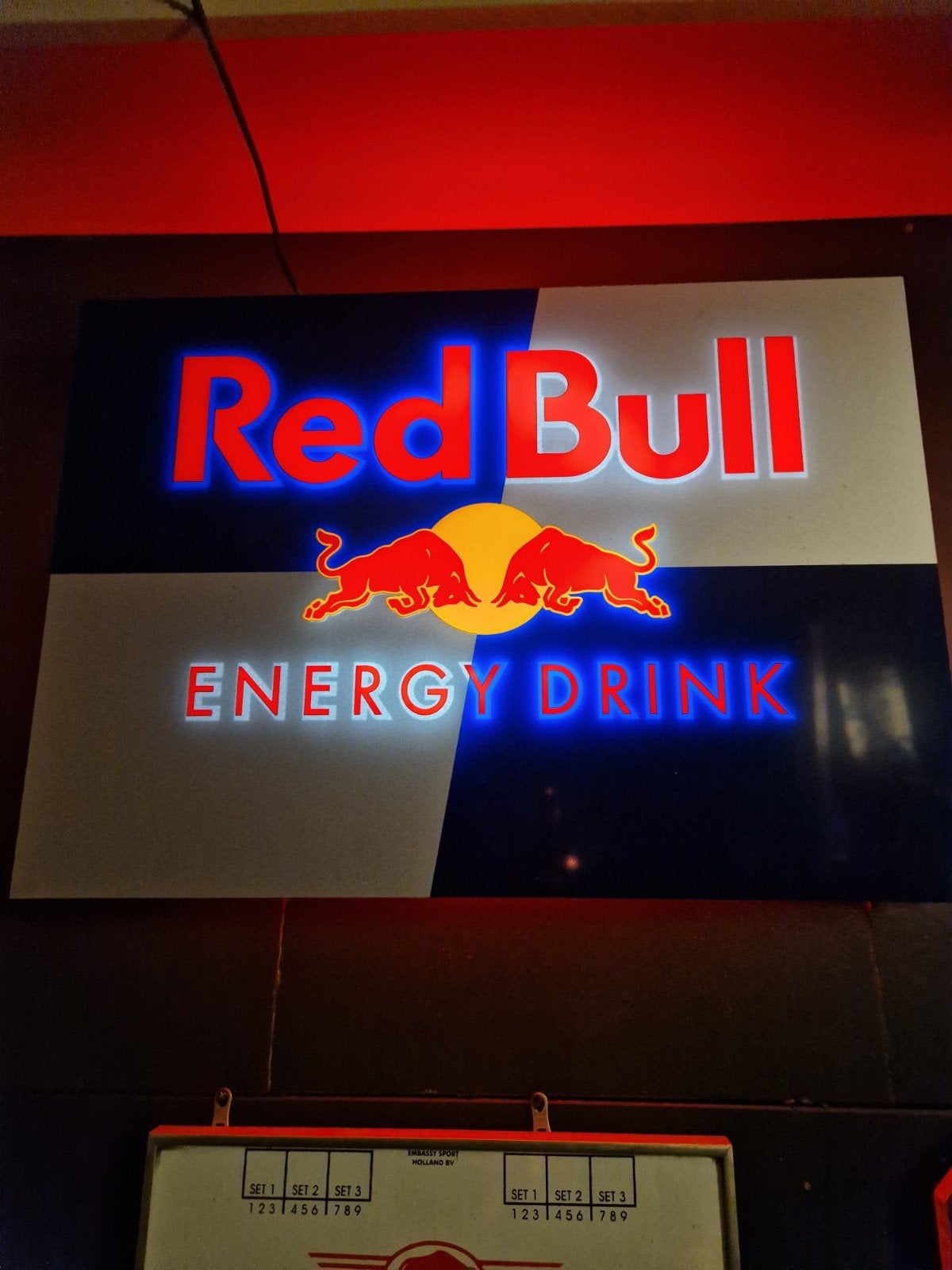 Red Bull Energy Drink Lichtbak Reclamebord, Ophalen of Verzenden, Zo goed als nieuw, Lichtbak of (neon) lamp