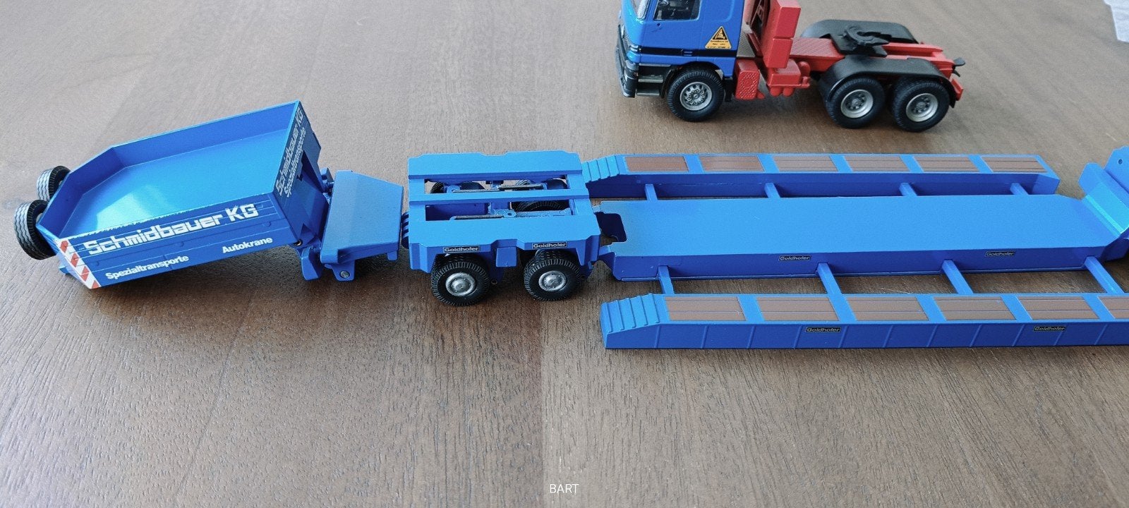 M-B ACTROS SCHMIDBAUER GOLDHOFER 3-2 DIEPLADER CONRAD, Ophalen of Verzenden, Nieuw, Bus of Vrachtwagen, Conrad