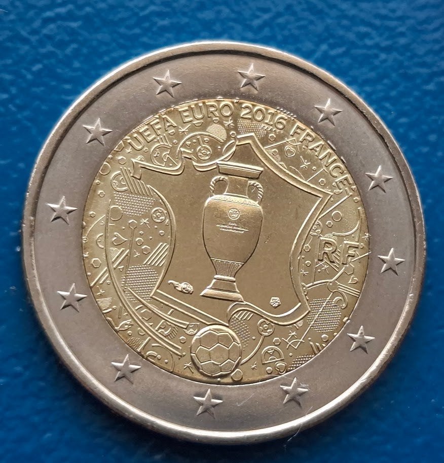 Frankrijk 2 Euro "UEFA" - 2016 UNC, Verzenden, Frankrijk, 2 euro