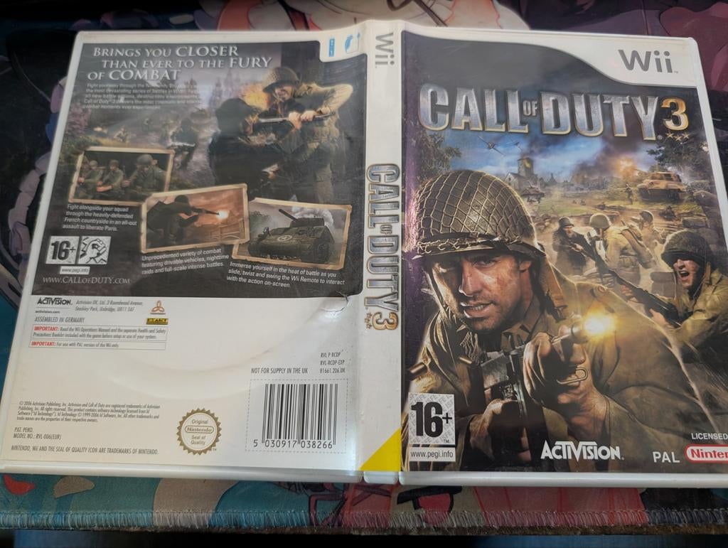 Call of Duty 3 - Wii, Gebruikt, Shooter, 1 speler, Ophalen of Verzenden