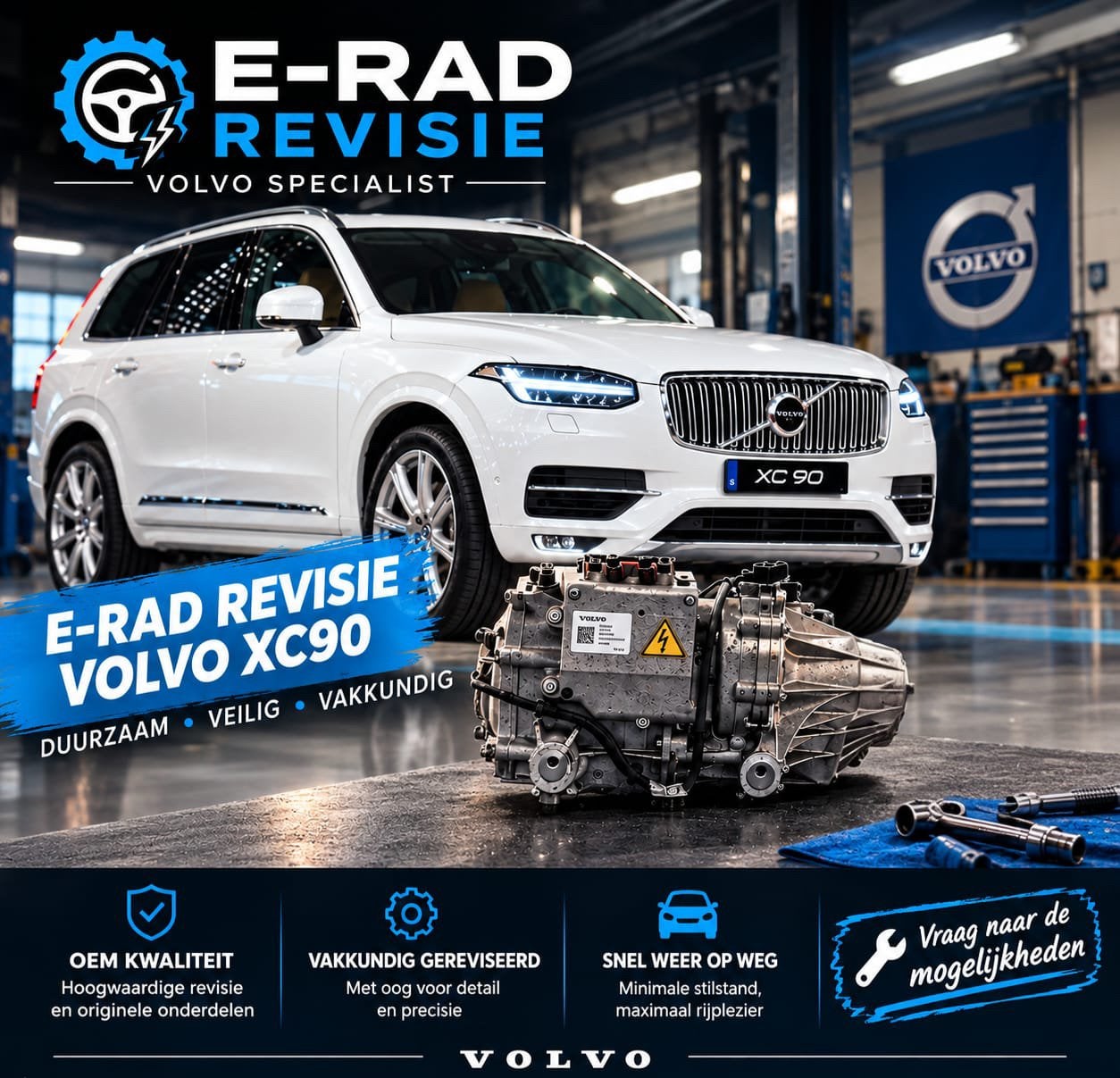 ACHTERAS EN ERAD-KOPPELING REVISIE VOLVO XC90 T8 TWIN ENGINE