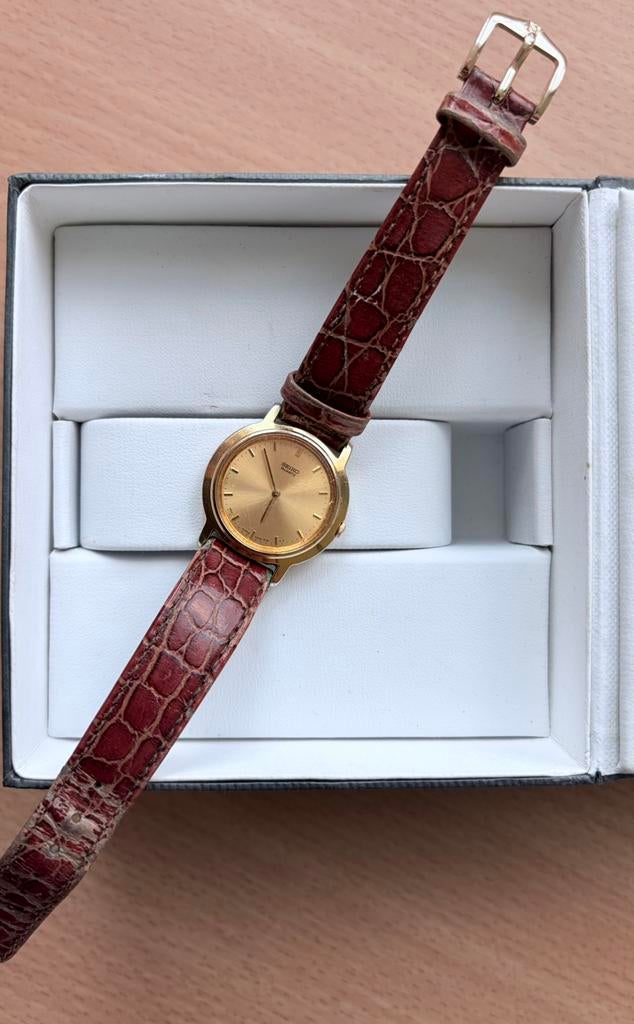 Mooi vintage Seiko dameshorloge goudkleurig (jaren 80?), Sieraden, Tassen en Uiterlijk, Horloges | Dames, Seiko, Polshorloge, Ophalen of Verzenden