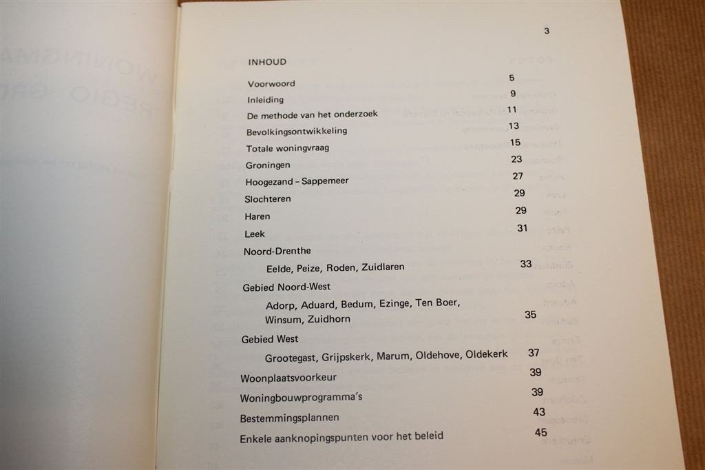 Woningmarkt Regio Groningen — Verslag Woningonderzoek 1974, Ophalen of Verzenden, Gelezen