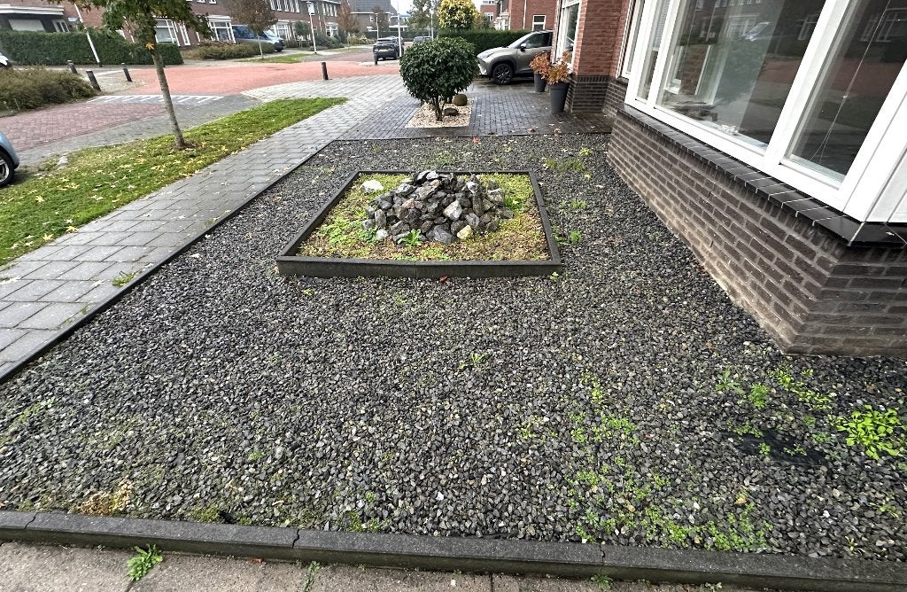 Donkergrijs siergrind (split) voor tuin of oprit, Tuin en Terras, Ophalen, Gebruikt, Antraciet, Split