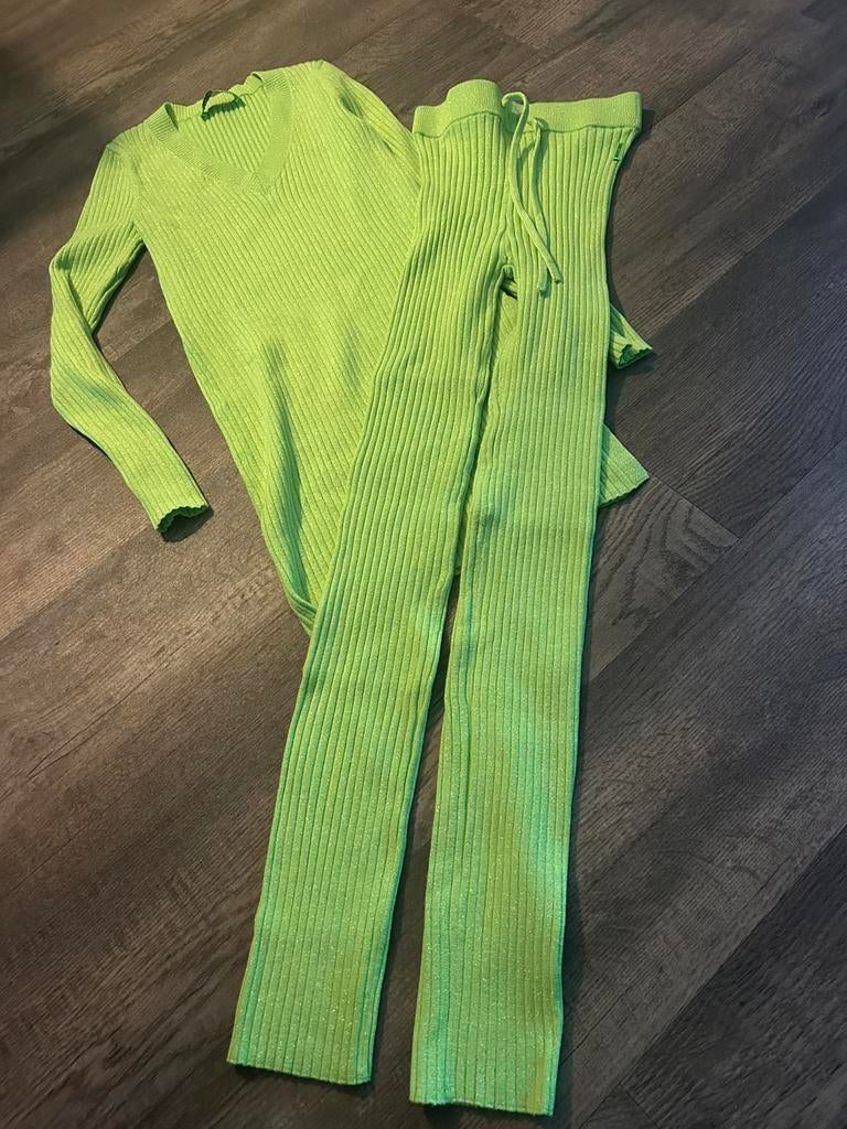 Reinders twinset neon groen glitter, maat M/L, Kleding | Dames, Ophalen of Verzenden, Nieuw, Maat 38/40 (M), Groen