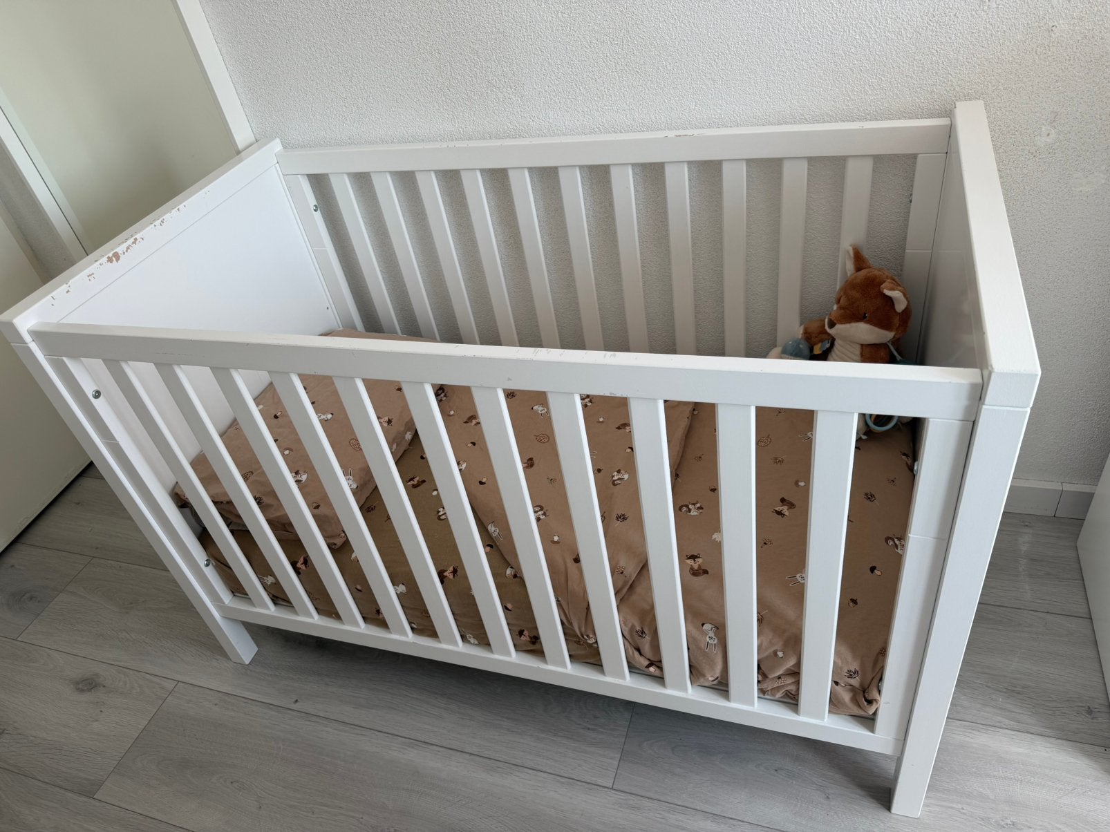 Bopita ledikant 60x120 inclusief extra dik matras, Kinderen en Baby's, Babywiegjes en Ledikanten, Ophalen, Gebruikt, Ledikant