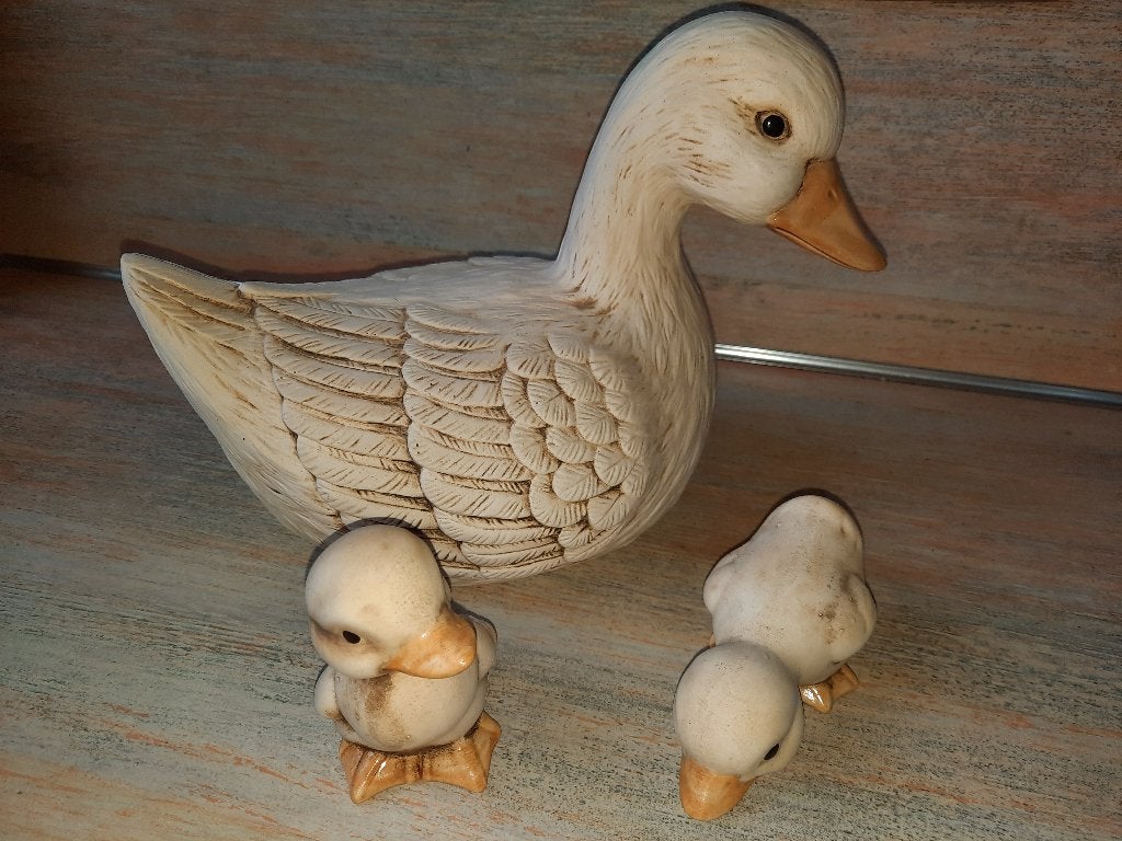 3-delige Eenden Set - Decoratieve Beeldjes, Verzamelen, Beelden en Beeldjes, Ophalen, Gebruikt, Dier