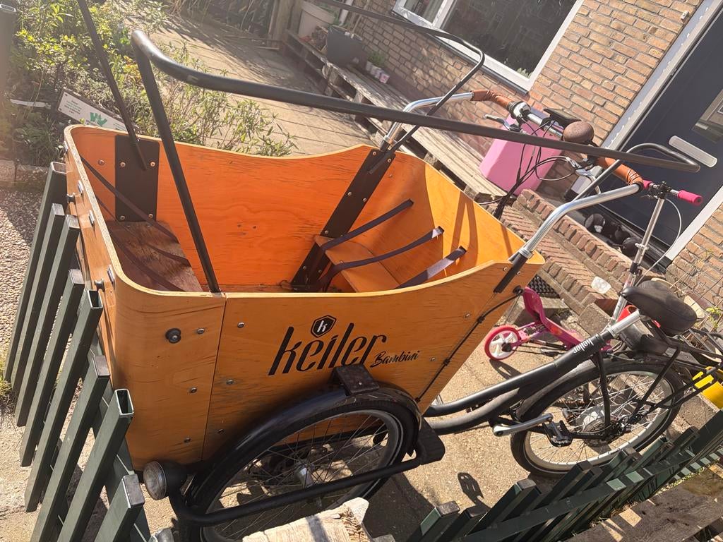 Elektrische Bakfiets Keiler Bambini - Ideaal voor Gezinnen, Fietsen en Brommers, 4 kinderen of meer, Gebruikt, Elektrisch, Ophalen