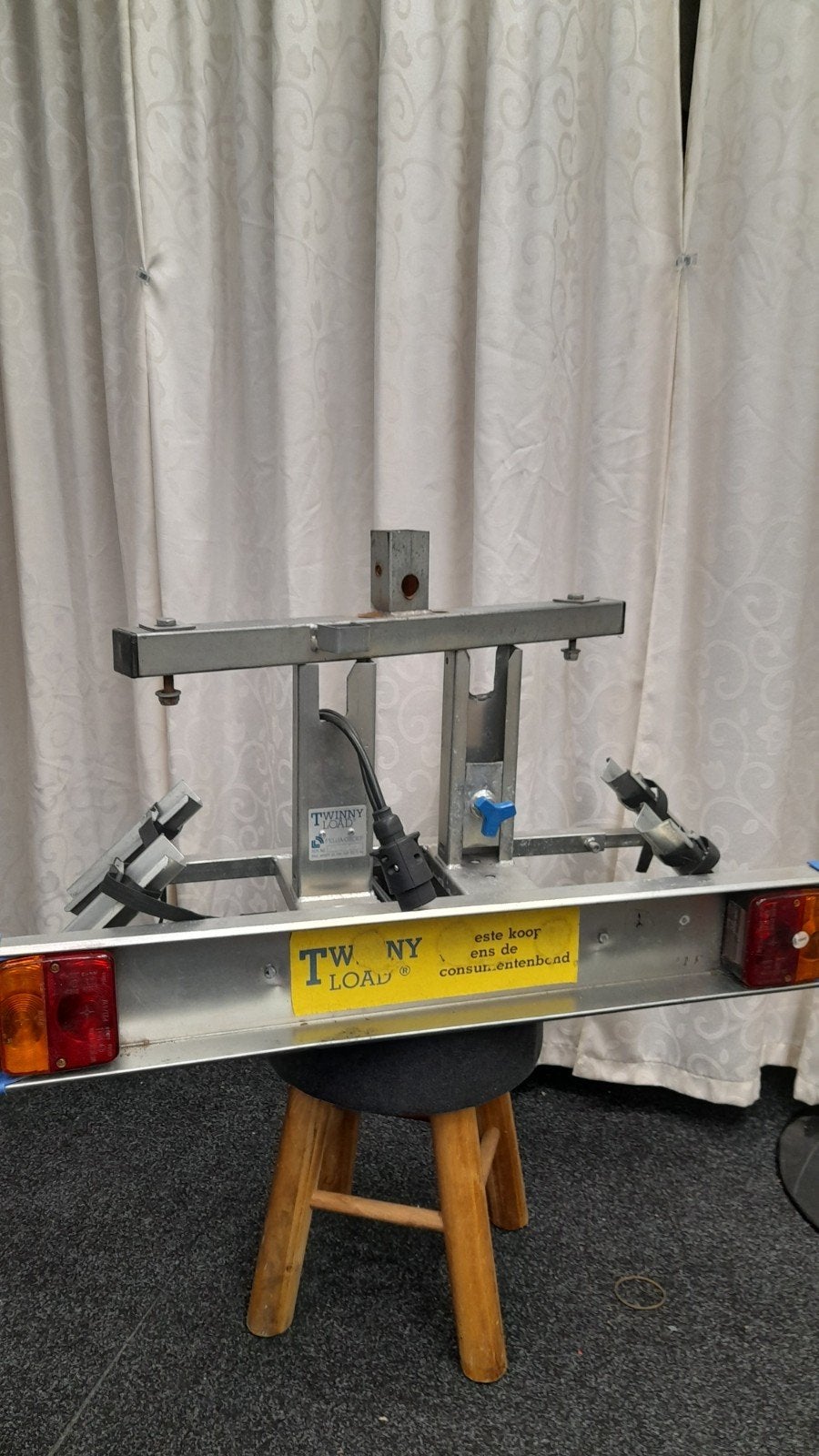 Twinny load fietsendrager met dissel bevestiging, Ophalen, 2 fietsen, Gebruikt, Trekhaakdrager
