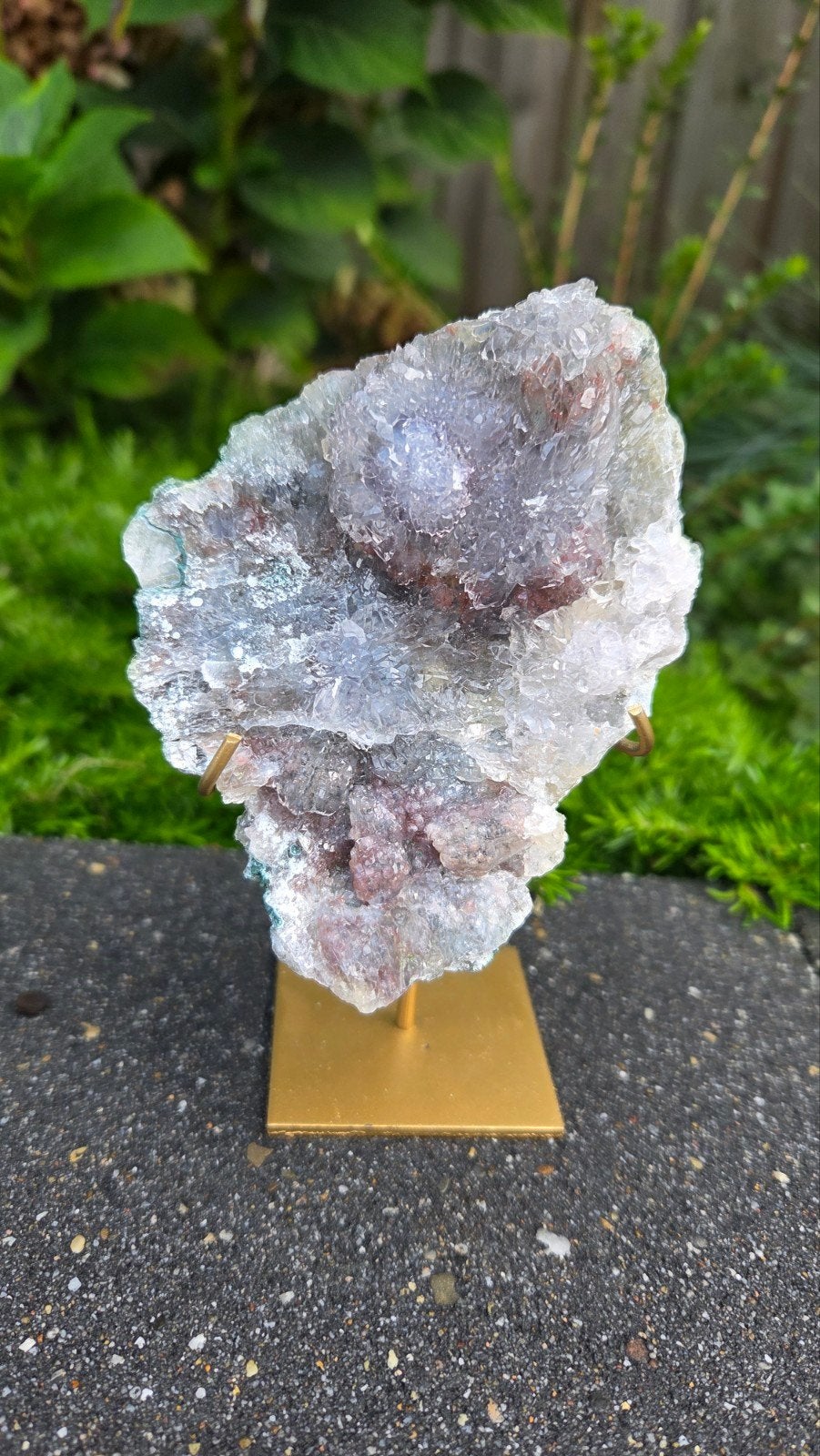 Zeoliet Mineraal op Standaard - 180g, 14cm Hoog, Ophalen of Verzenden