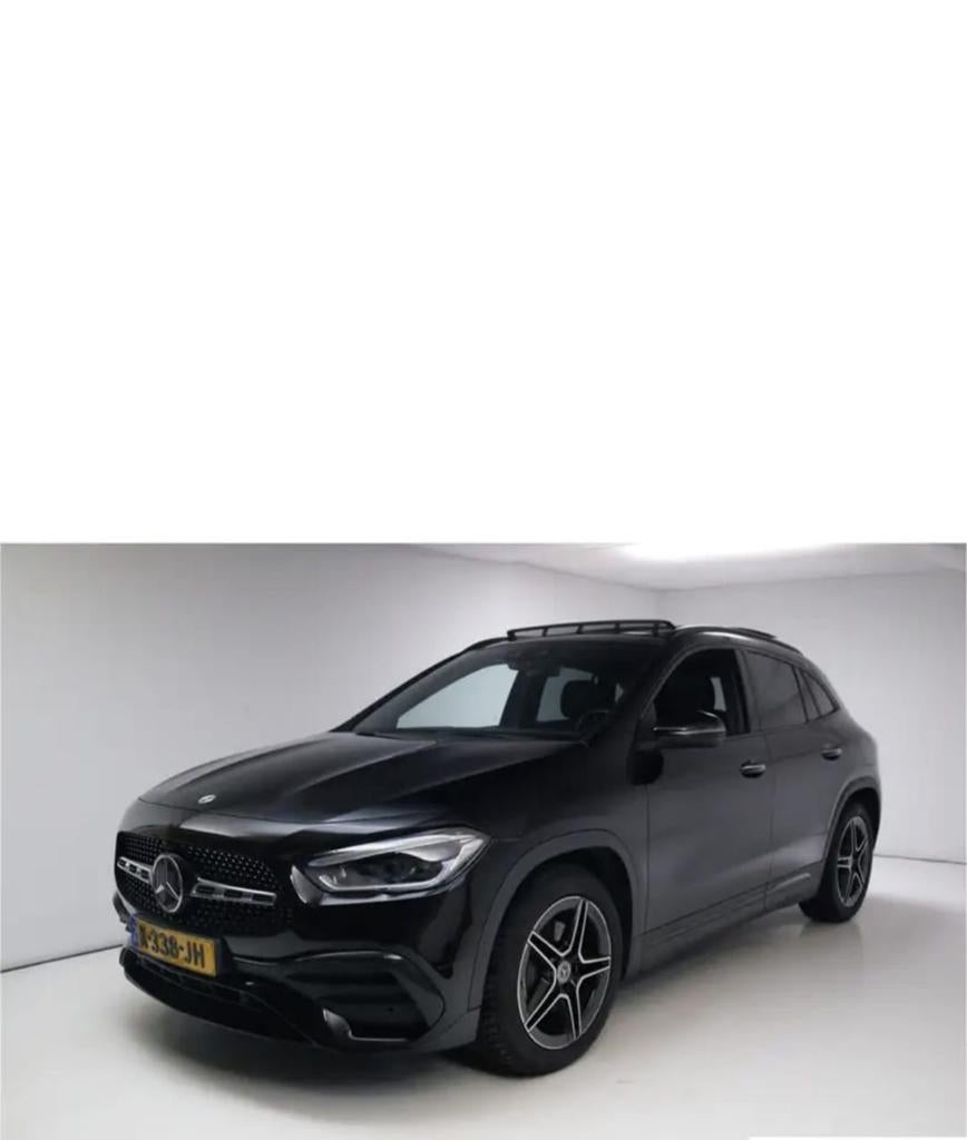Mercedes-Benz GLA 200 163pk 7G-DCT 2021 Zwart, 1800 kg, 4 cilinders, Leder en Stof, 75 €/maand