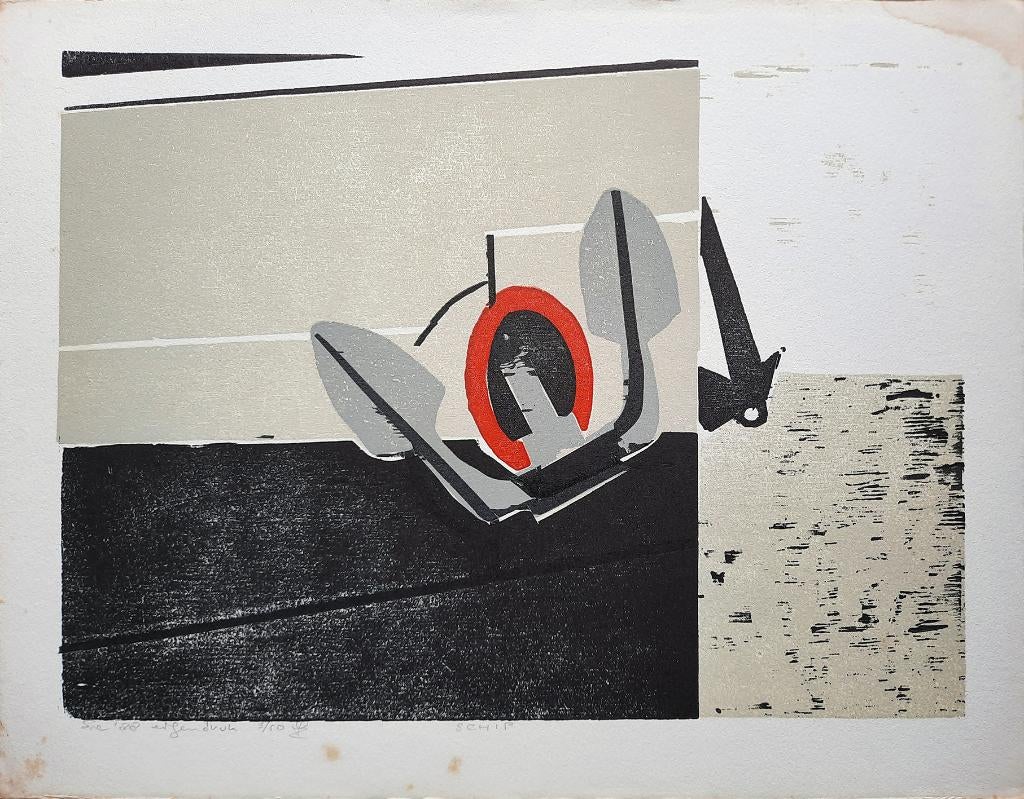 Schip 3/50 e.d. - Kunstenaar: Eric van der Wal, 25 cm, 1950 - 1999, Ophalen of Verzenden, 32 cm