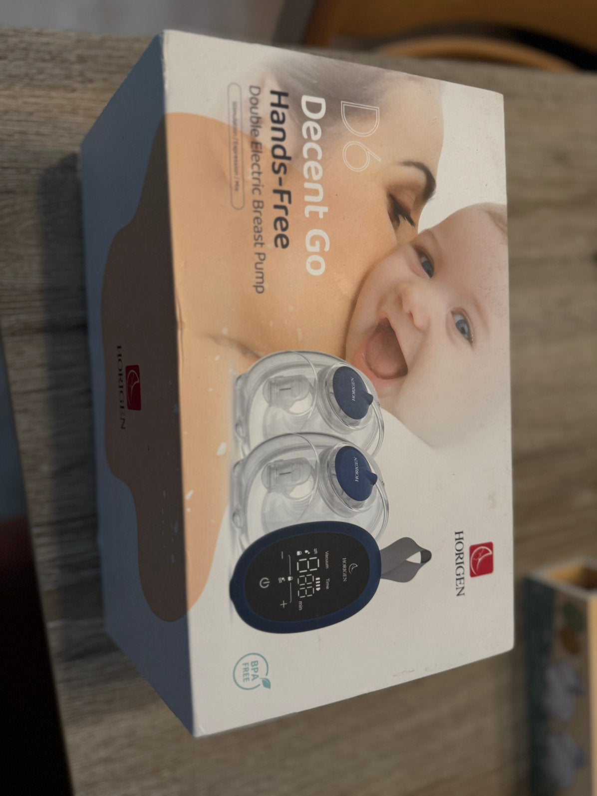 Horigen decent go handsfree dubbelzijdige borstkolf, Ophalen of Verzenden, Zo goed als nieuw, Borstkolf