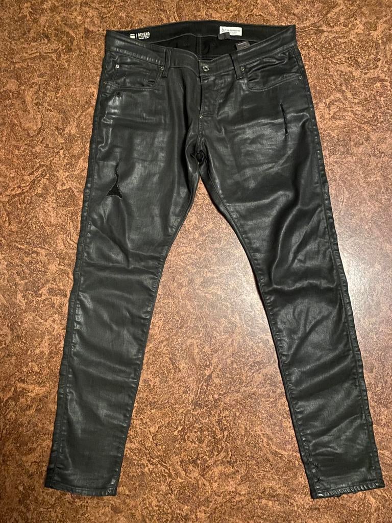 UNISEX G-STAR REVEND SUPER SLIM BROEK 36/34, Kleding | Heren, Ophalen of Verzenden, Zo goed als nieuw, Zwart, W36 - W38 (confectie 52/54)