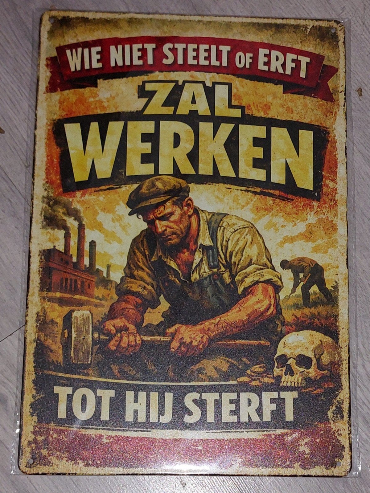 Metalen wand bord, Ophalen of Verzenden, Nieuw