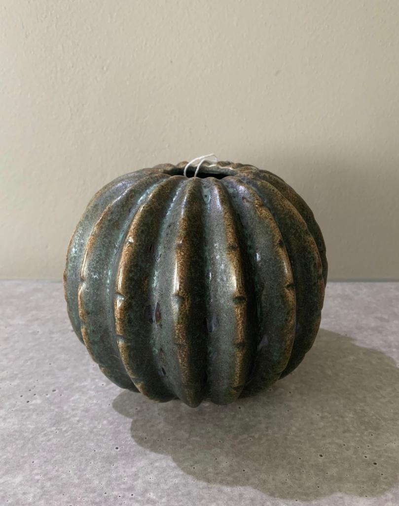H. Skjalm P vase kansas green nieuw twv € 26,50, Overige kleuren, Aardewerk of Porselein, Nieuw, Ophalen of Verzenden