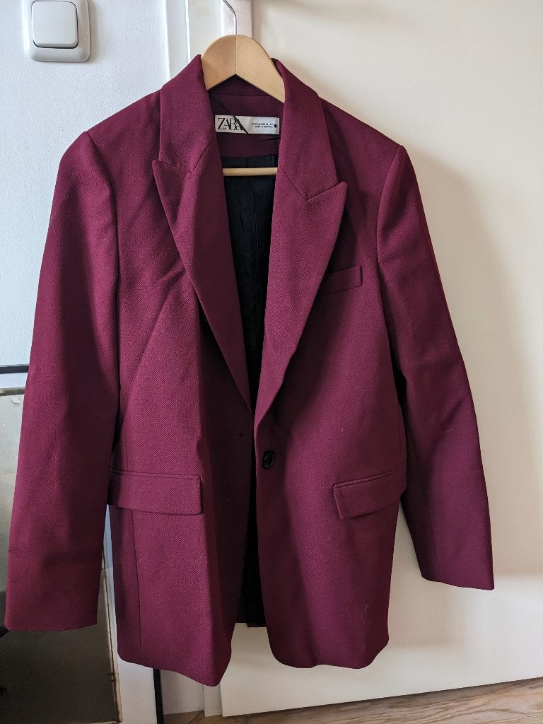 Zara blazer koraalrood – maat XS, Zara, Ophalen of Verzenden, Zo goed als nieuw, Jasje