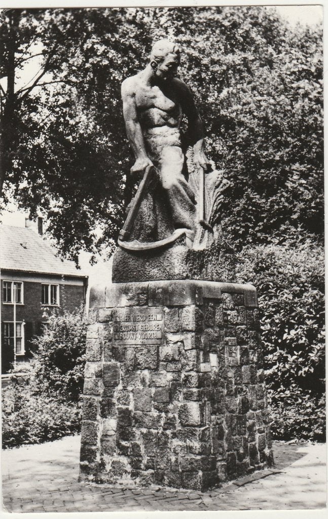 WIERINGERWERF Standbeeld De Maaier, Verzamelen, Ansichtkaarten | Nederland, Gelopen, Noord-Holland, 1960 tot 1980, Verzenden